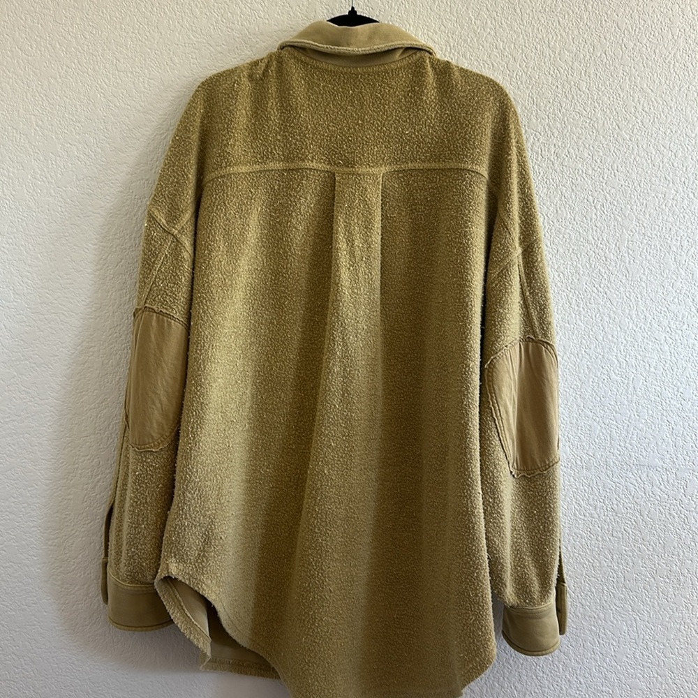 Free People Ruby Shirt Fleece Oversized Button-down Shacket Jacket - Picture 7 of 10